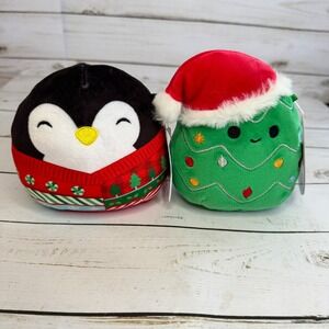 Lot of 2 Squishmallows Carol & Luna Holiday 5" Plush Stuffed Animals NWT